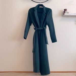 Just Fab green longline coat.